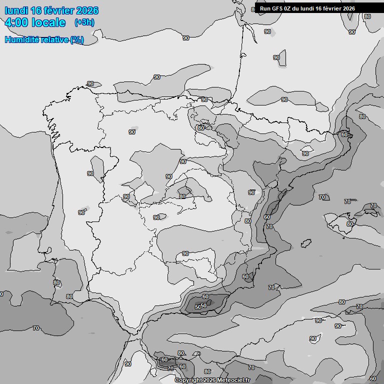 Modele GFS - Carte pr�visions 