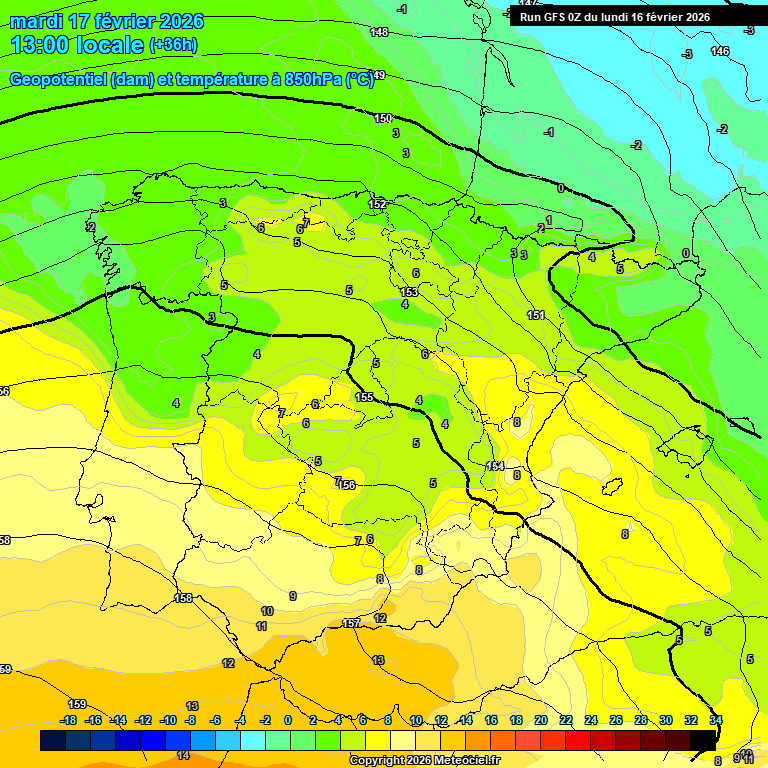 Modele GFS - Carte pr�visions 