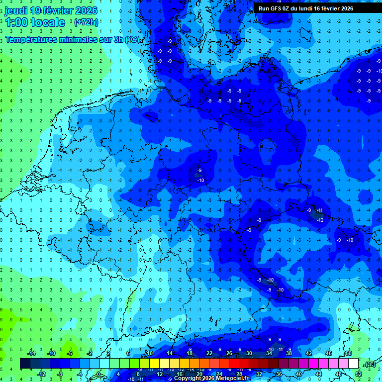 Modele GFS - Carte pr�visions 
