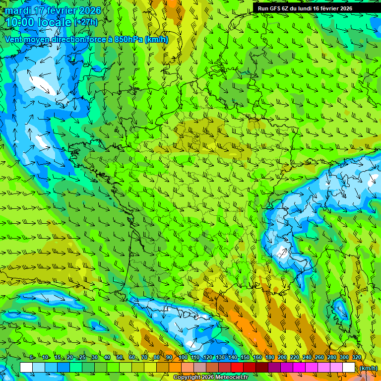 Modele GFS - Carte pr�visions 