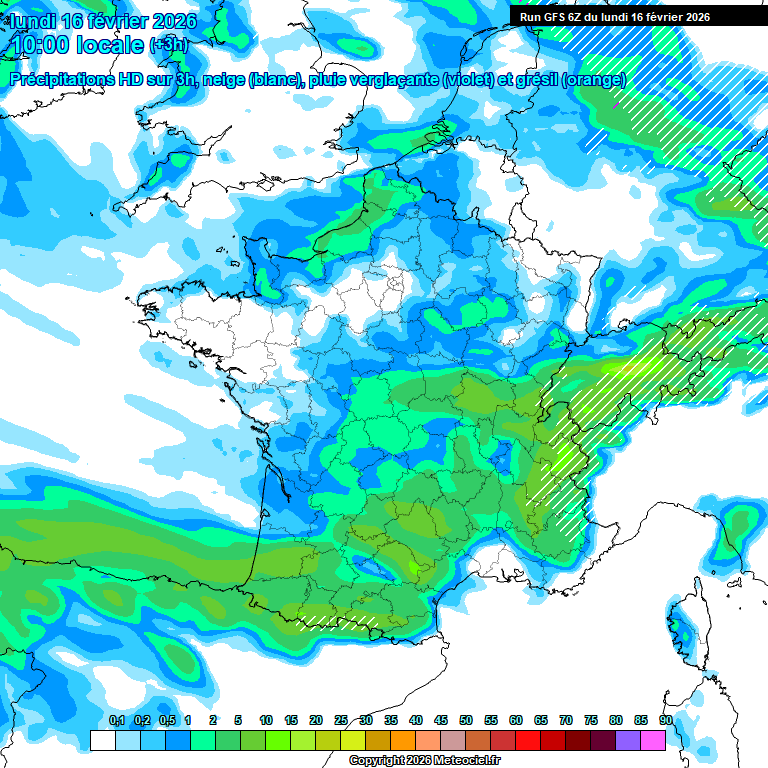 Modele GFS - Carte pr�visions 
