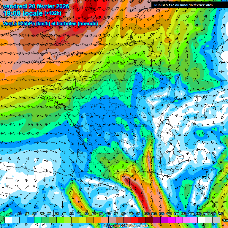 Modele GFS - Carte pr�visions 