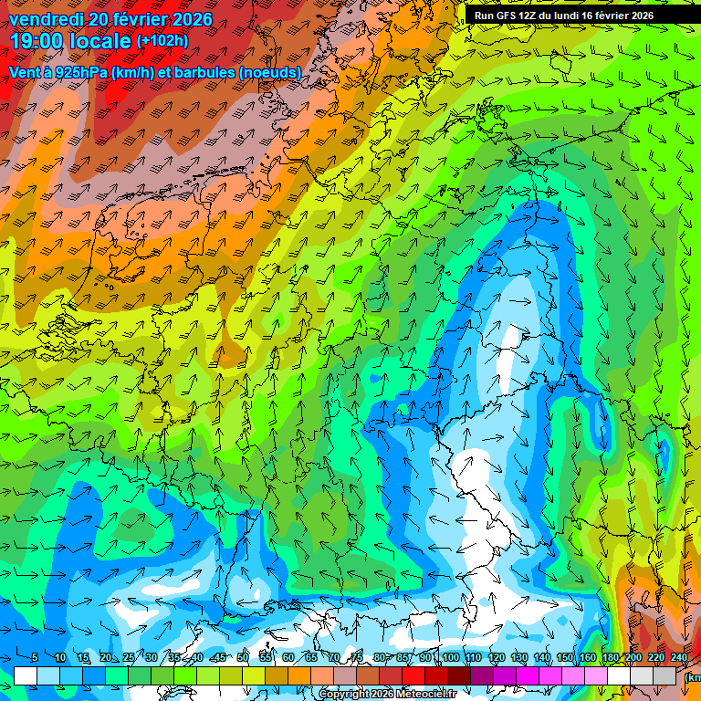 Modele GFS - Carte pr�visions 