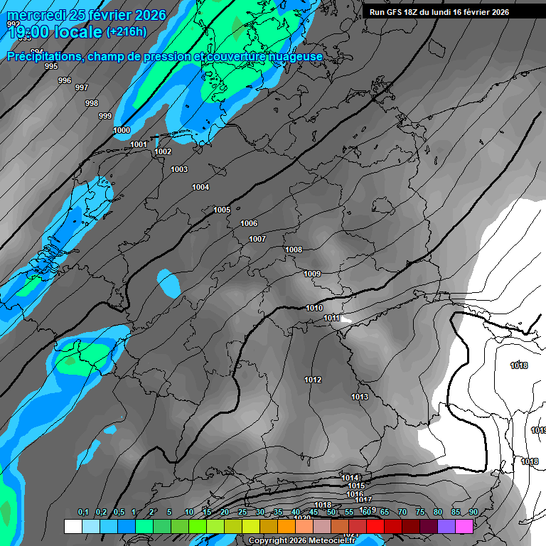 Modele GFS - Carte pr�visions 
