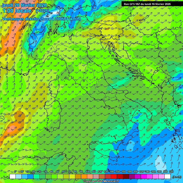 Modele GFS - Carte pr�visions 