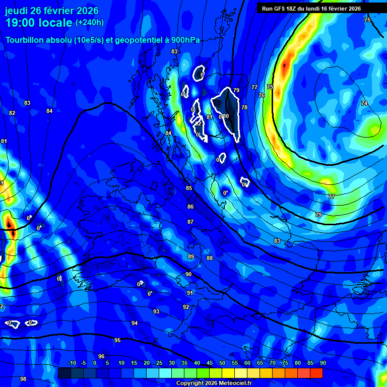 Modele GFS - Carte pr�visions 