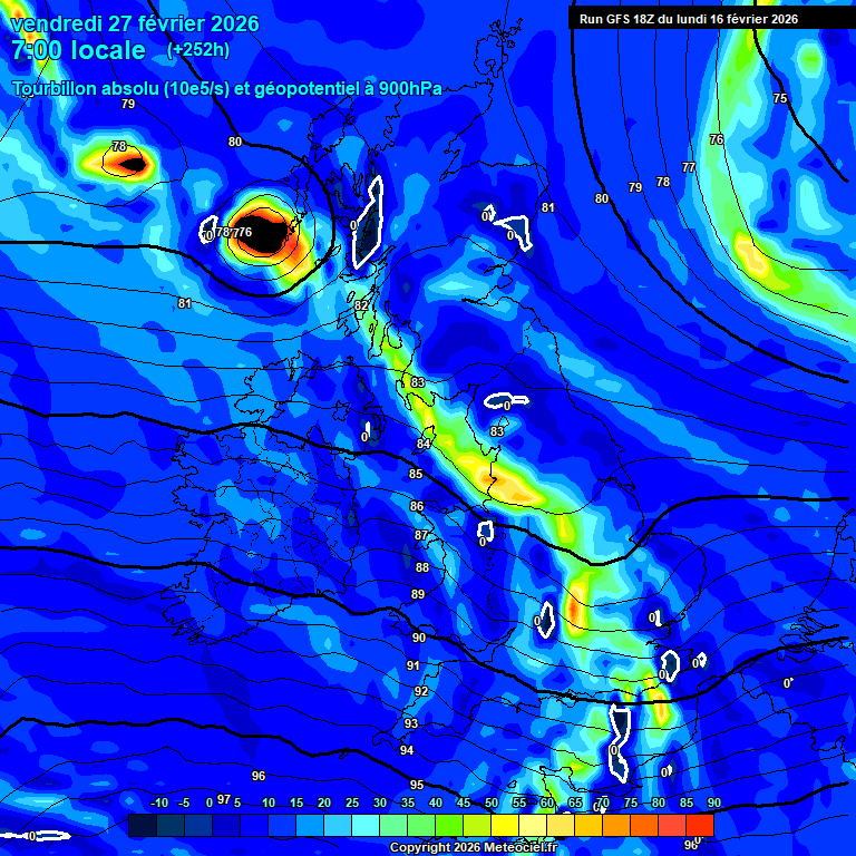 Modele GFS - Carte pr�visions 