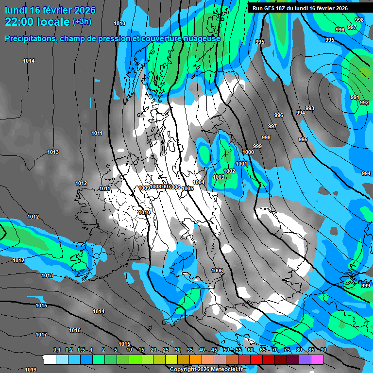 Modele GFS - Carte pr�visions 