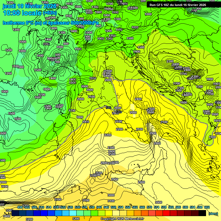 Modele GFS - Carte pr�visions 