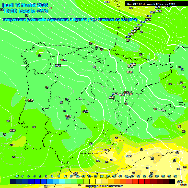 Modele GFS - Carte pr�visions 