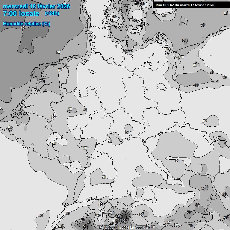 Modele GFS - Carte pr�visions 