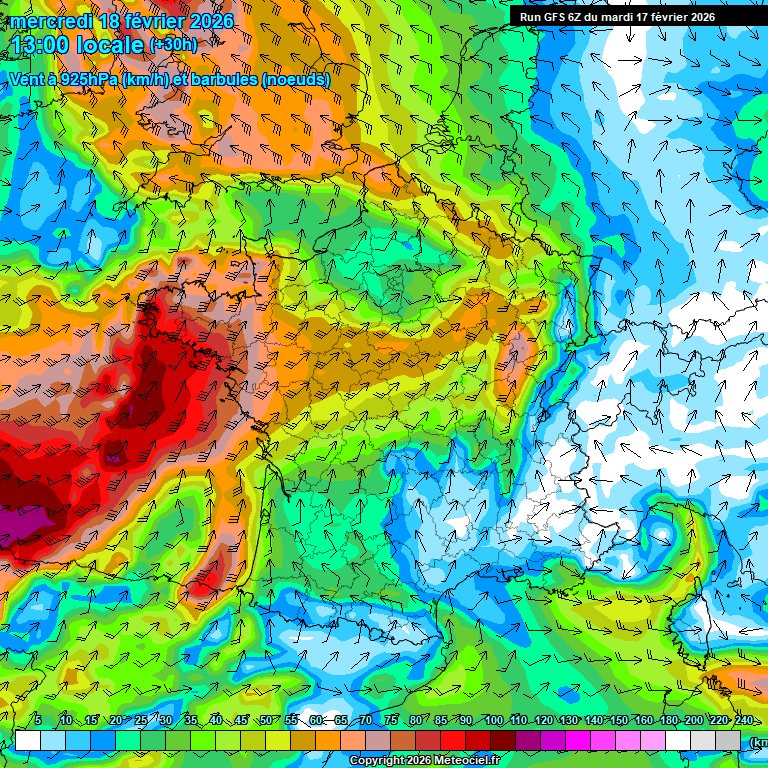 Modele GFS - Carte pr�visions 