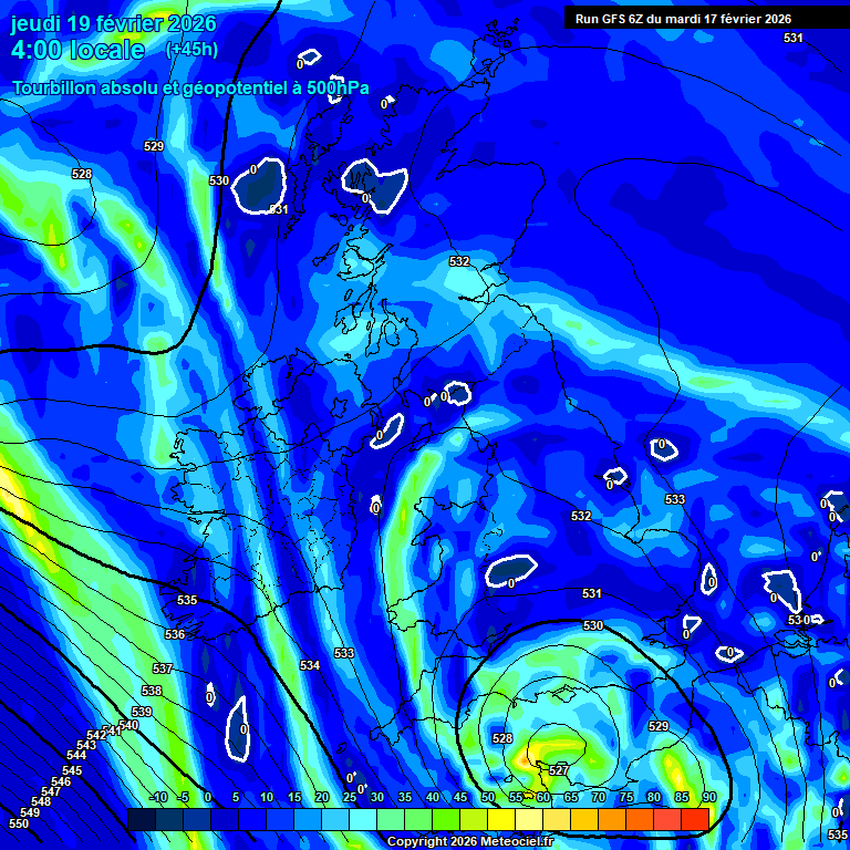 Modele GFS - Carte pr�visions 