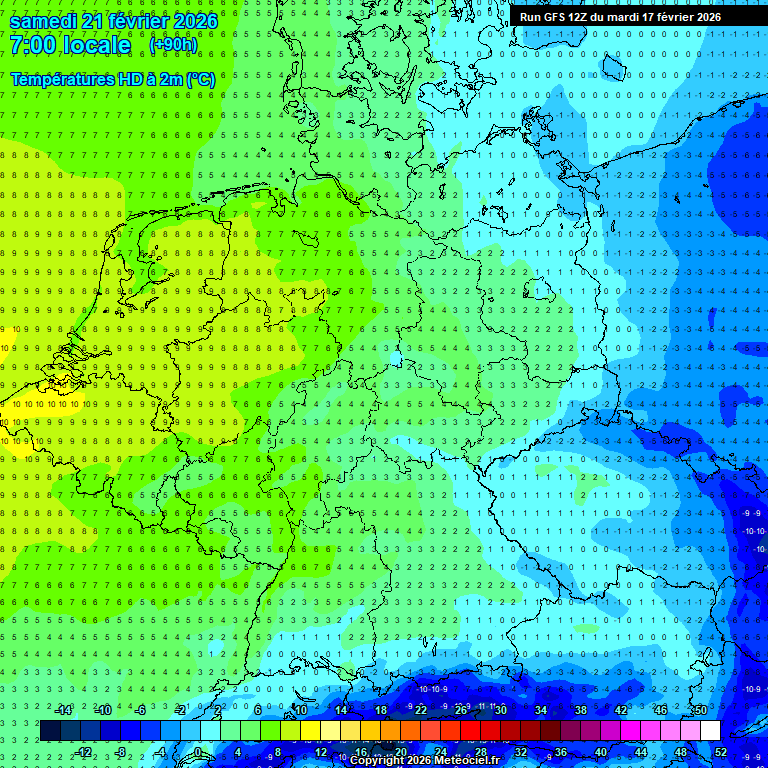 Modele GFS - Carte pr�visions 