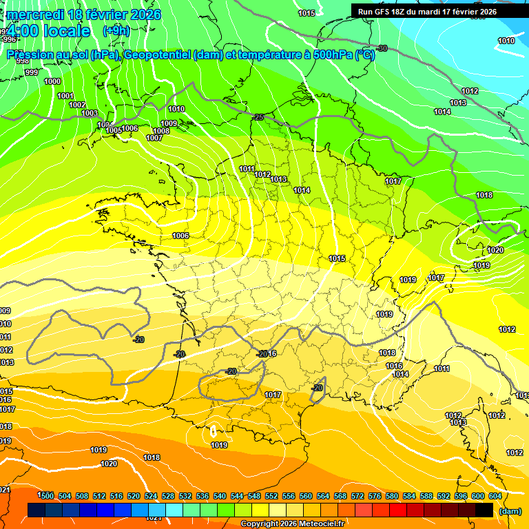 Modele GFS - Carte pr�visions 