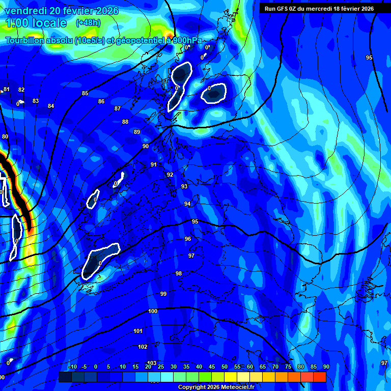 Modele GFS - Carte pr�visions 
