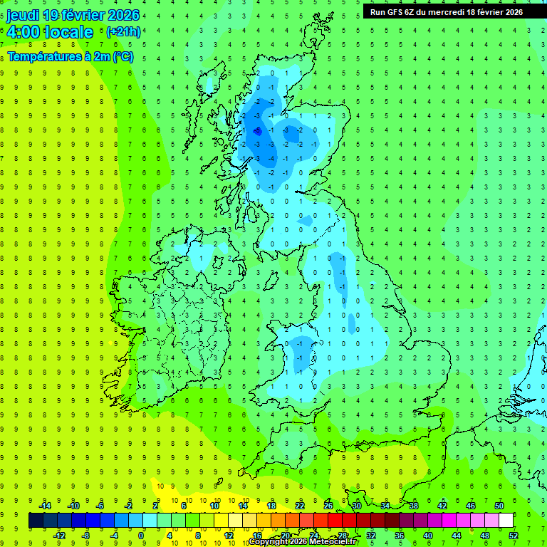 Modele GFS - Carte pr�visions 