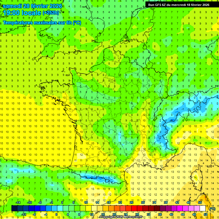 Modele GFS - Carte pr�visions 