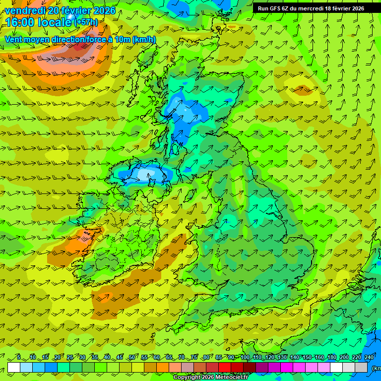 Modele GFS - Carte pr�visions 