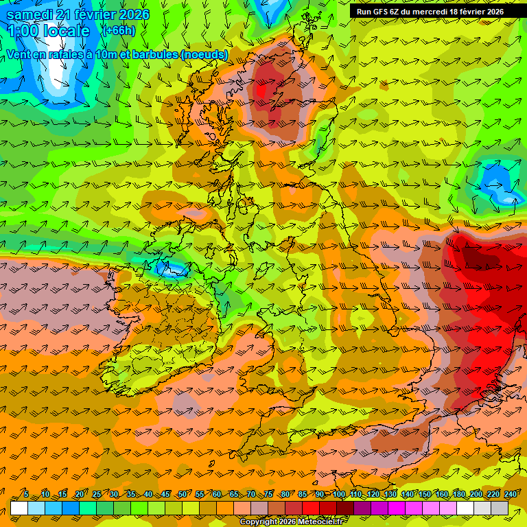 Modele GFS - Carte pr�visions 