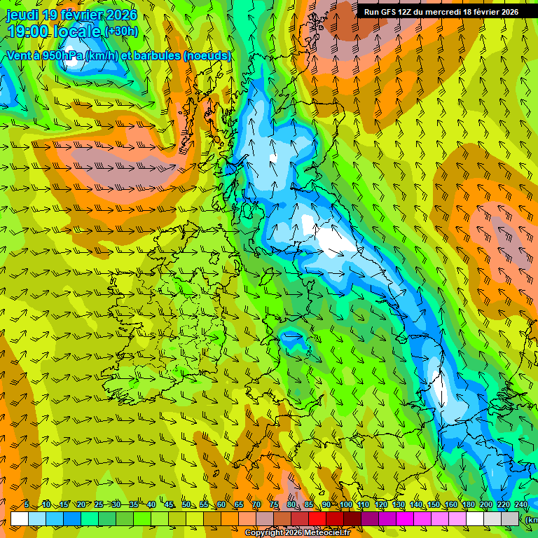 Modele GFS - Carte pr�visions 