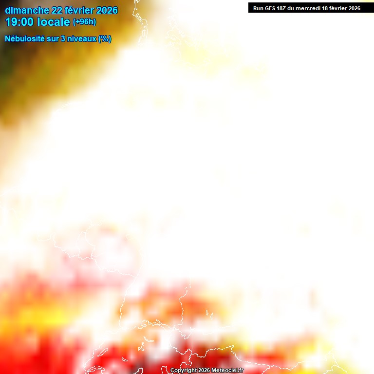 Modele GFS - Carte pr�visions 