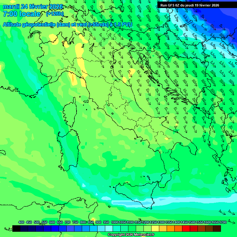 Modele GFS - Carte pr�visions 