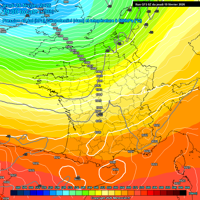 Modele GFS - Carte pr�visions 