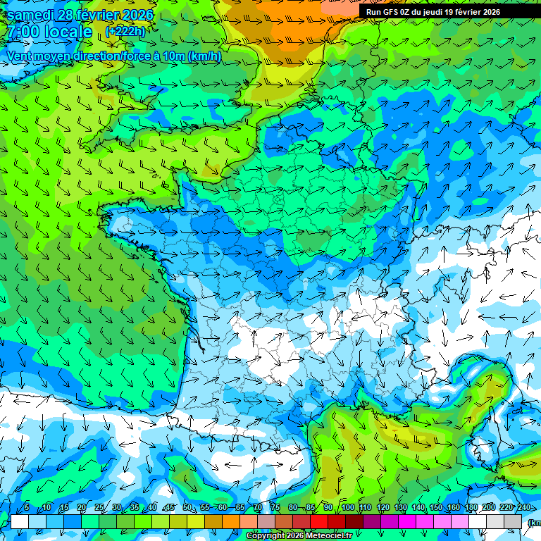 Modele GFS - Carte pr�visions 