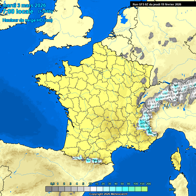 Modele GFS - Carte pr�visions 