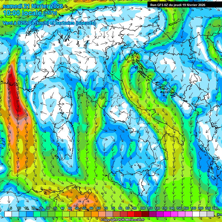 Modele GFS - Carte pr�visions 