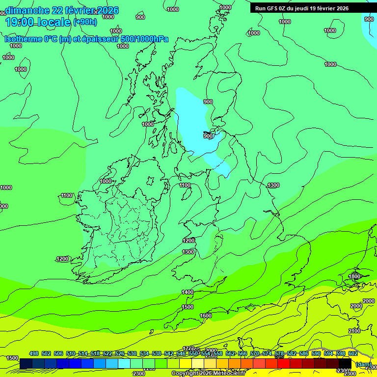 Modele GFS - Carte pr�visions 