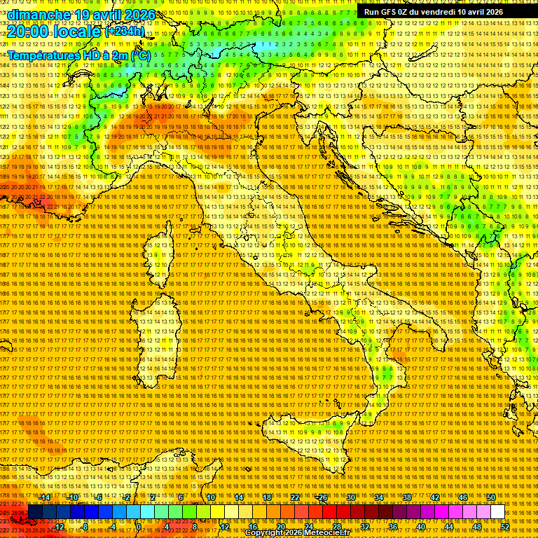 Modele GFS - Carte pr�visions 