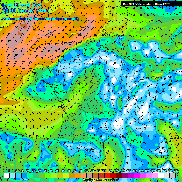 Modele GFS - Carte pr�visions 