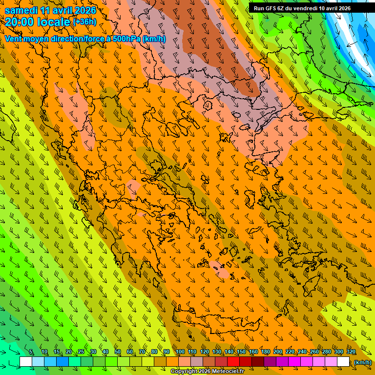 Modele GFS - Carte pr�visions 