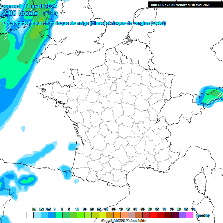 Modele GFS - Carte pr�visions 
