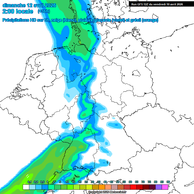 Modele GFS - Carte pr�visions 