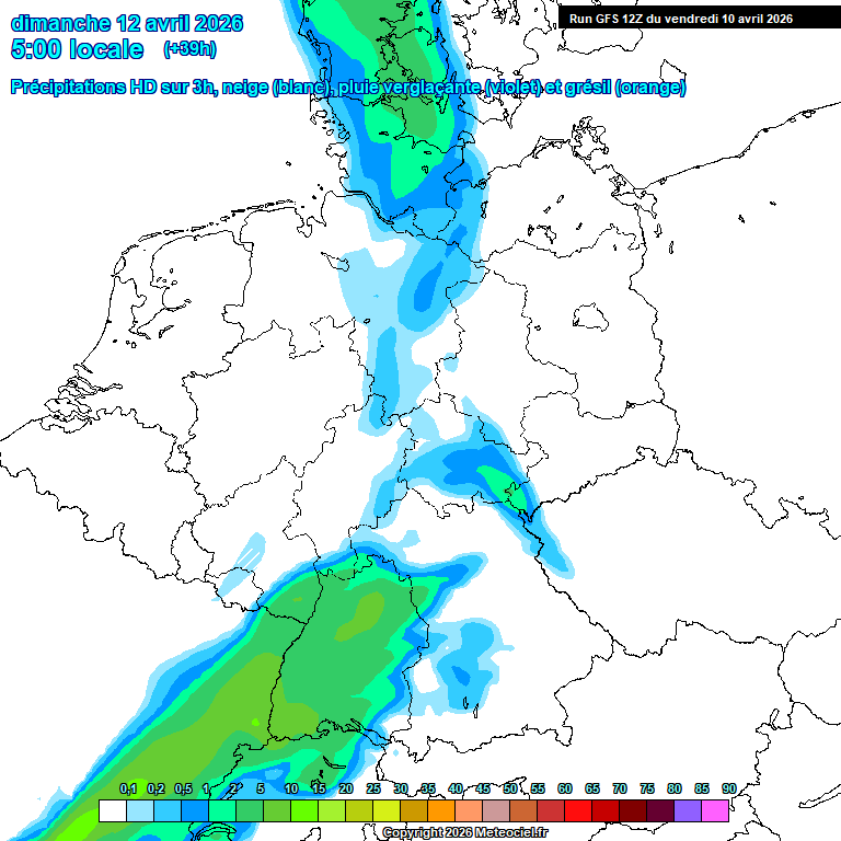 Modele GFS - Carte pr�visions 