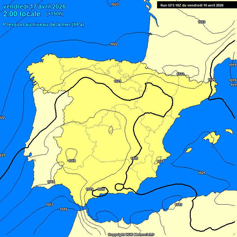 Modele GFS - Carte pr�visions 