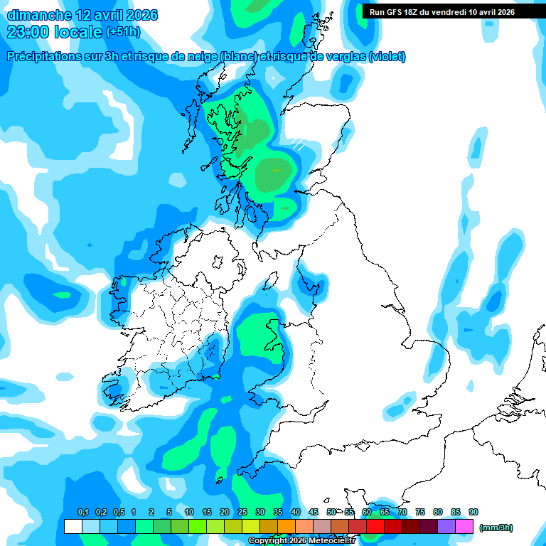 Modele GFS - Carte pr�visions 