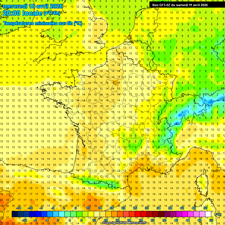 Modele GFS - Carte pr�visions 