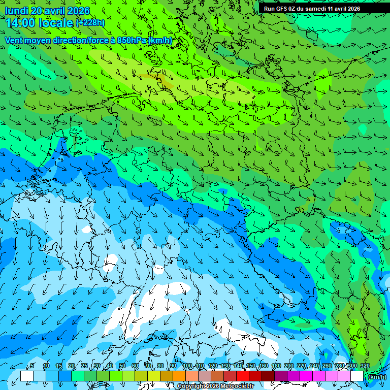 Modele GFS - Carte pr�visions 