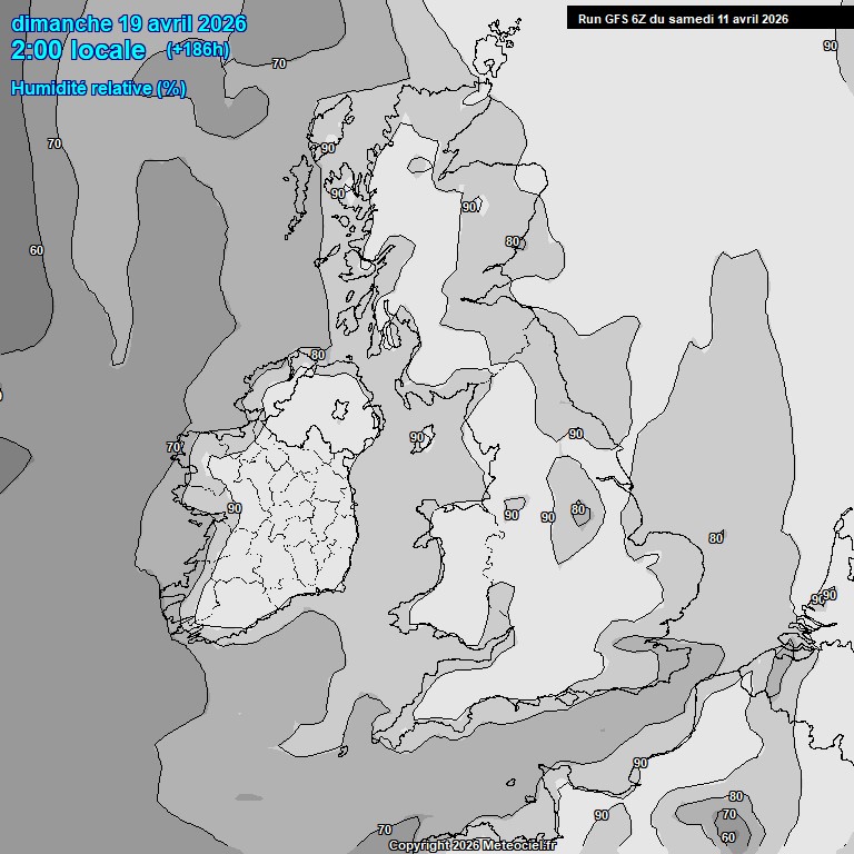 Modele GFS - Carte pr�visions 