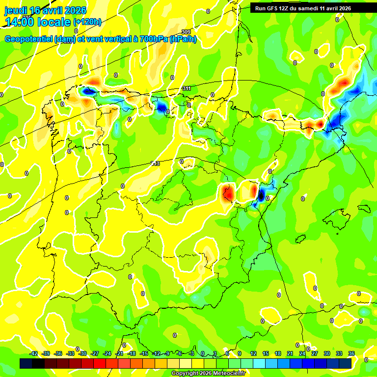 Modele GFS - Carte pr�visions 