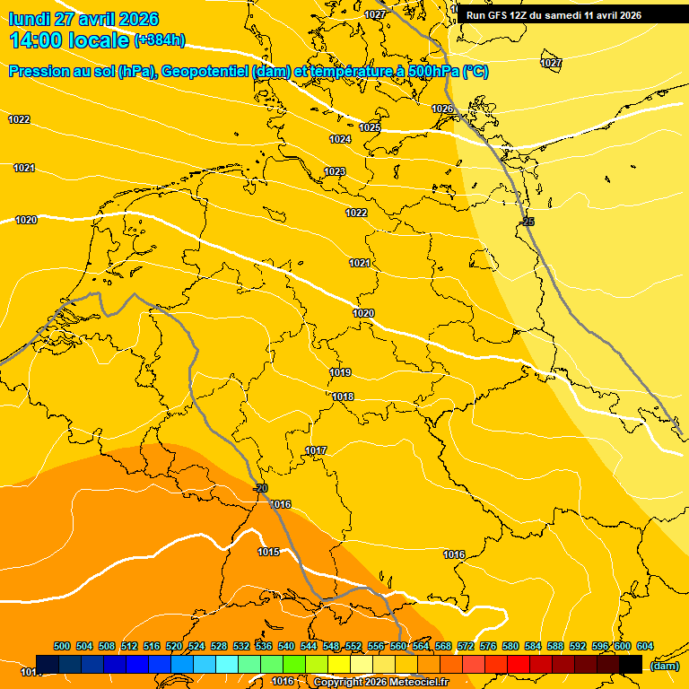Modele GFS - Carte pr�visions 