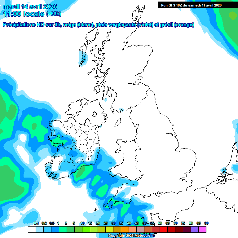 Modele GFS - Carte pr�visions 