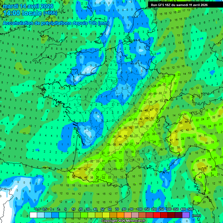 Modele GFS - Carte pr�visions 