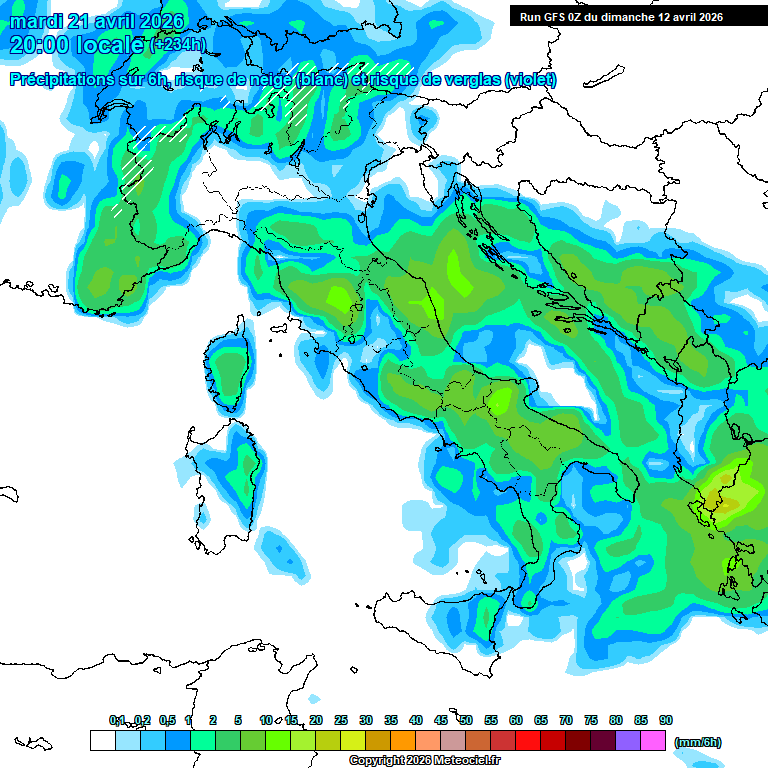 Modele GFS - Carte pr�visions 