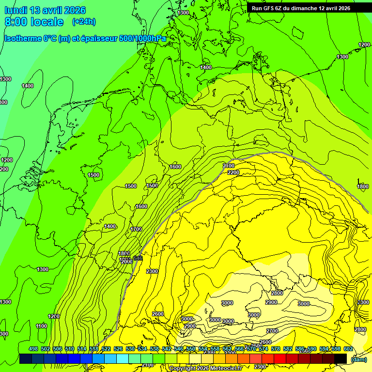 Modele GFS - Carte pr�visions 
