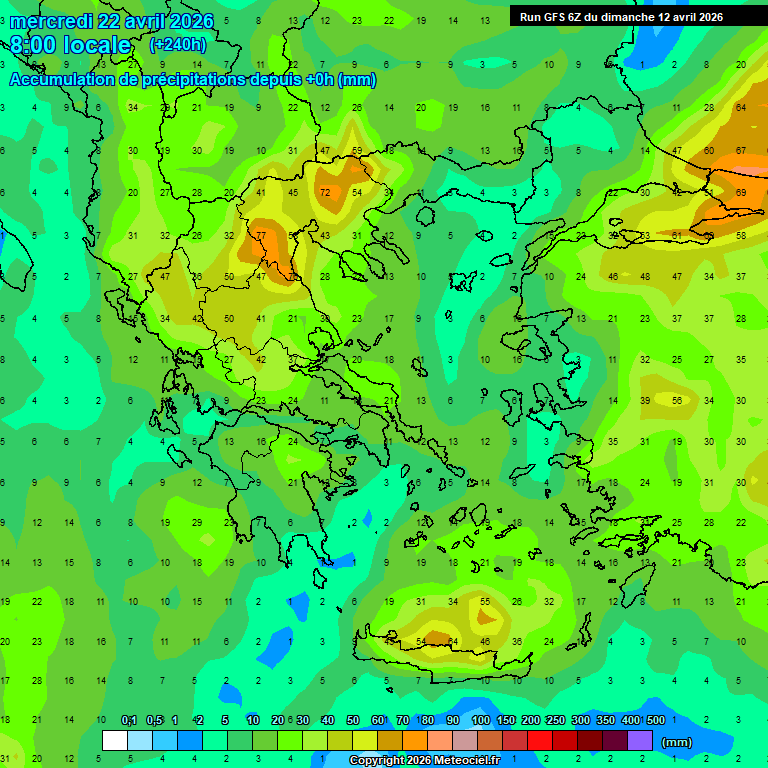 Modele GFS - Carte pr�visions 